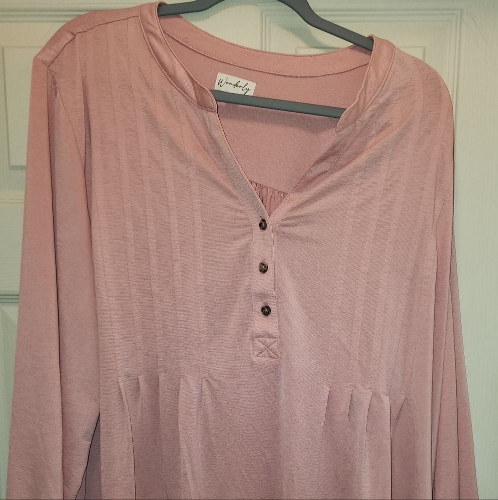 3x pink blouse great for office